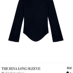 The Rina Long Sleeve Black Top